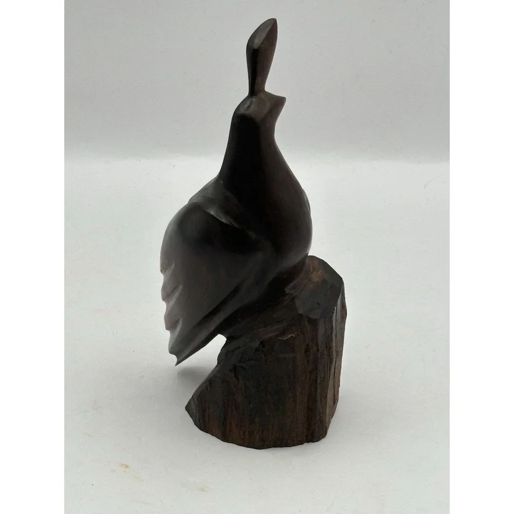 Ironwood Carved Quail Partridge Bird 7